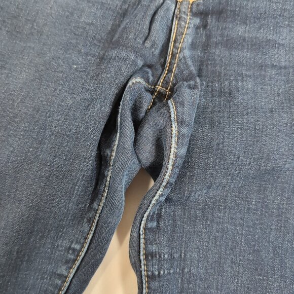 7 For All Mankind Jeans 27 The Skinny Blue Dark Wash Denim Pants Midrise - Picture 4 of 13